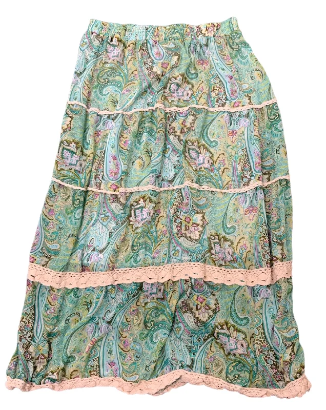 Magic Women’s Green Paisley Skirt XL