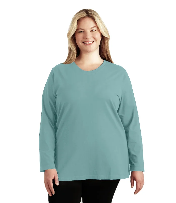 Stretch Naturals Lite Long Sleeve Scoop Neck Top Classic Colors