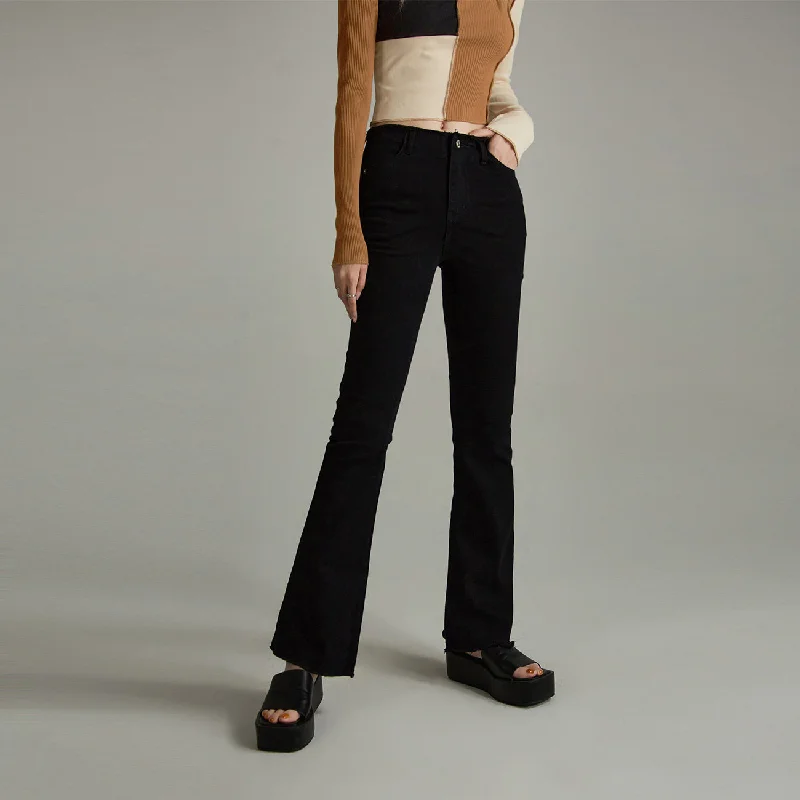 High Waist Bootcut Slim Pants