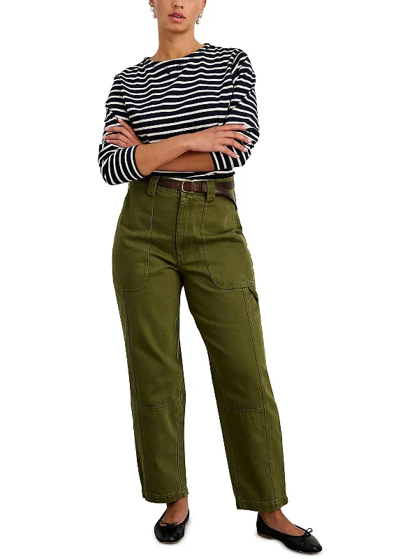 Pheobe Womens Straight Leg Utility Cargo Pants