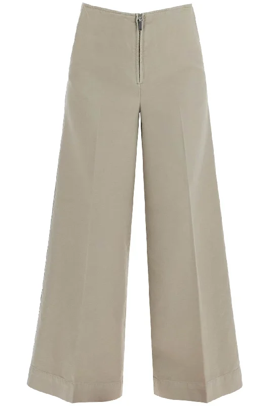 Toteme Women's Zip-Front Wide Trousers