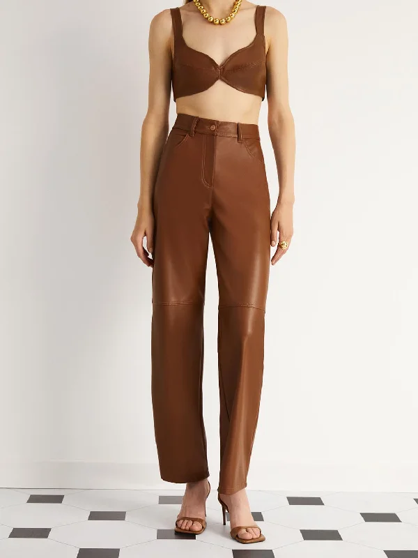 Wide Leg Pleather Pants