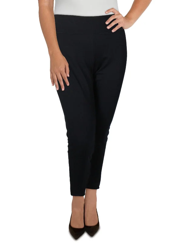 Womens Pull On Stretch Straight Leg Pants