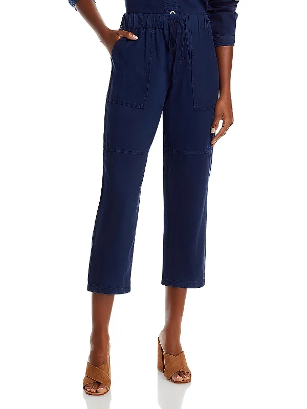 Womens Utility Tie Waste Ankle Pants